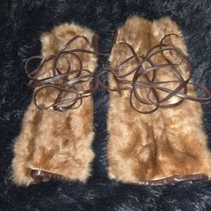 Faux Fur Brown Boot Covers